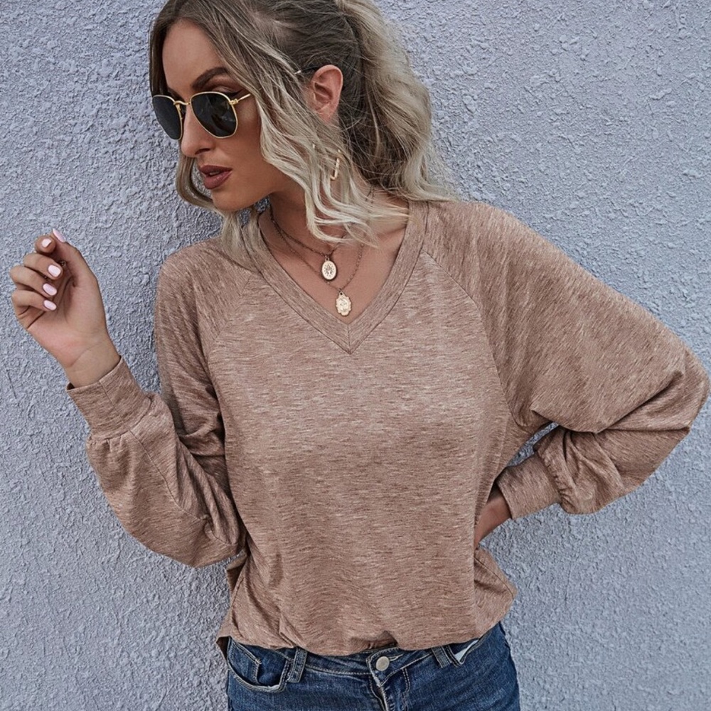 NEVER WORN Long sleeve Shein v-neck top